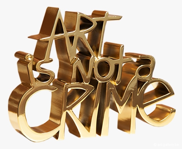 MR BRAINWASH - Art Is Not a Crime - Hard Candy - Gold
